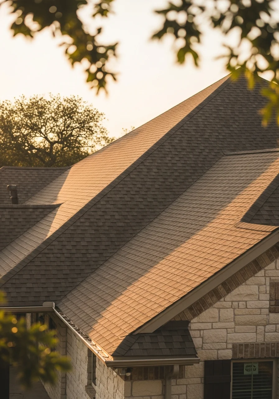 Leander homeowner and contractor standing at completed project on residential property.