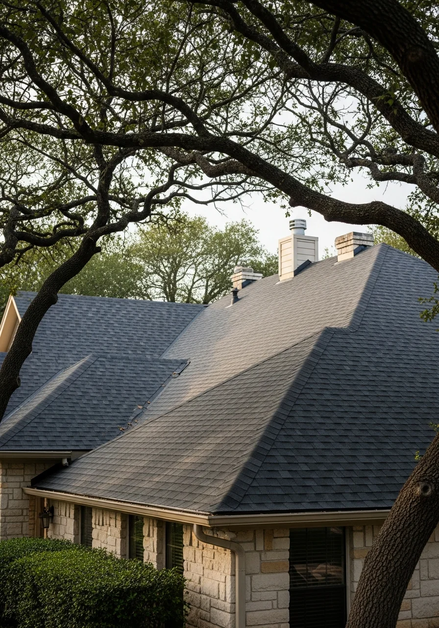Round Rock homeowner and contractor reviewing completed project at residential property.