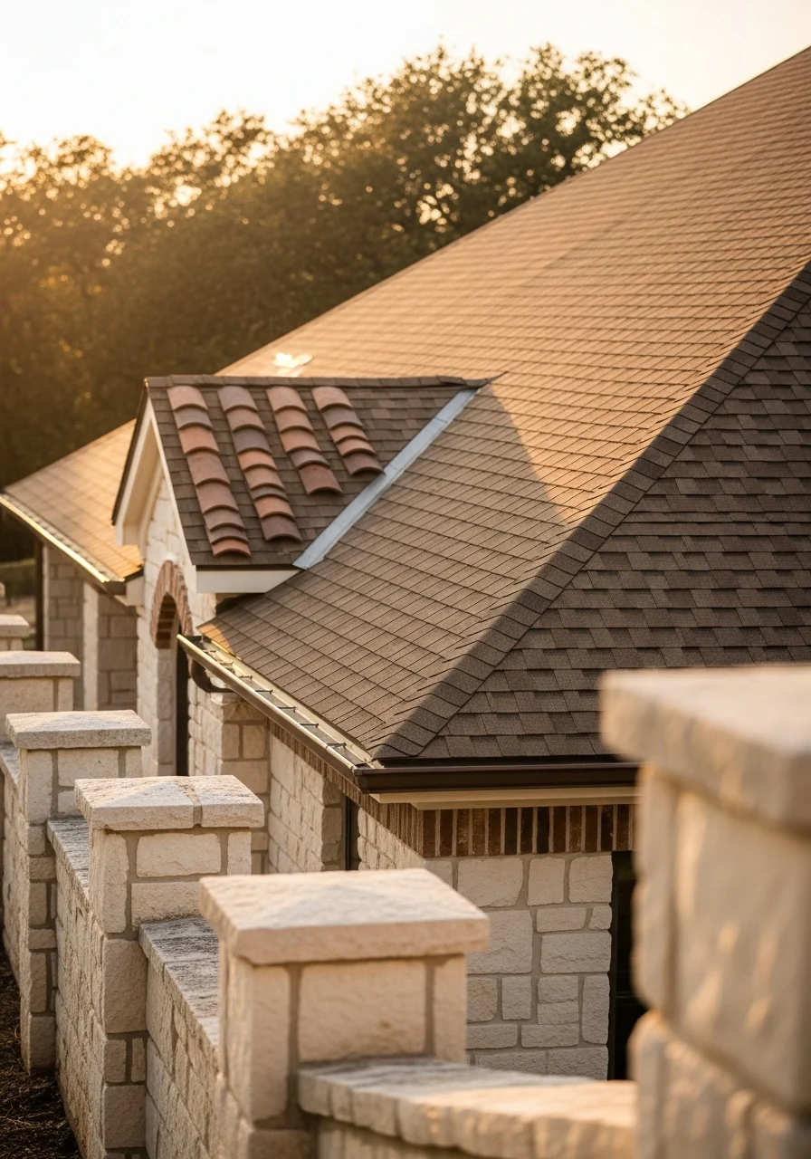 San Antonio homeowner and contractor at completed project on residential property.
